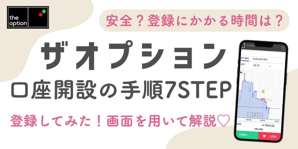 ザオプション口座開設の手順7STEP